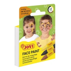 Maquillaje barra 3 colores: amarillo, marrón, negro