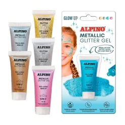 Maquillaje glitter gel metalizado unidad