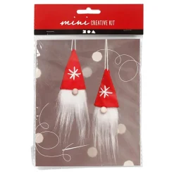 Mini kit creativo duende de Navidad para colgar 2 duendes