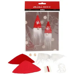 Mini kit creativo duende de Navidad para colgar 2 duendes