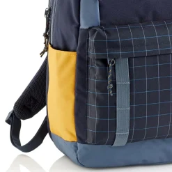 Mochila triple Amsterdam negro. 47x25x15,5cm.