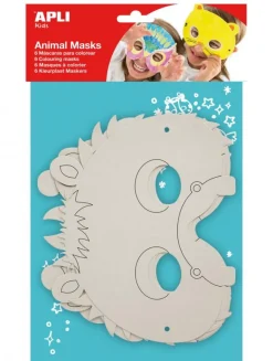 Máscaras de animales para colorear 6 unidades