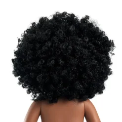 Muñeca Janet con conjunto azul y blanco 32cm.