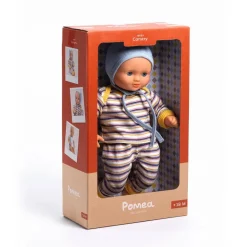 Muñeco conjunto rayas con gorro 32cm