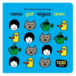 Nena, gat, aigua, ànec