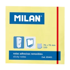 Notas adhesivas 76x76 amarillo 100 hojas