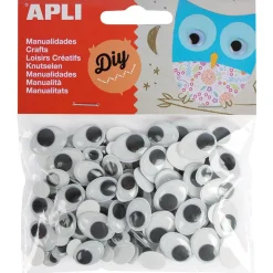 Ojos ovalados adhesivos tamaño surtido 100 unidades