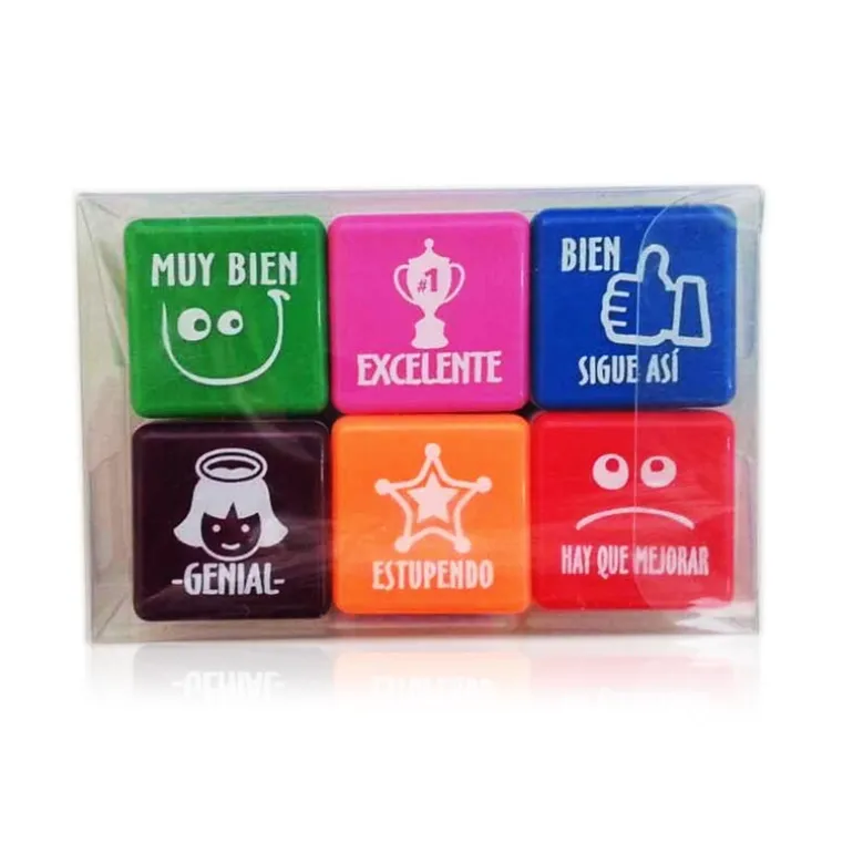 Pack de 6 sellos motivación castellano