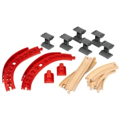 Pack de vías con curvas ascendentes