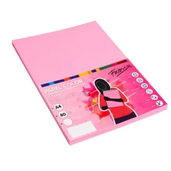 Papel A4 rosa 100 hojas 80gr.