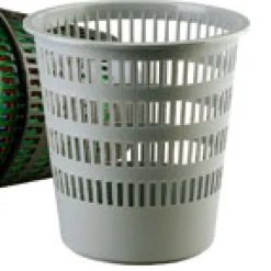 Papelera de plástico con rejilla Faibo