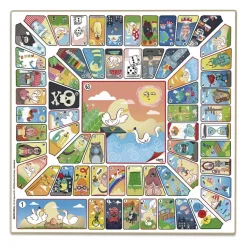 Parchís y oca: Tablero de madera y accesorios para 6 jugadores