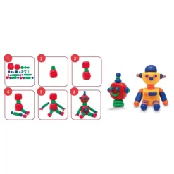 Pasta de modelar con purpurina 5 colores