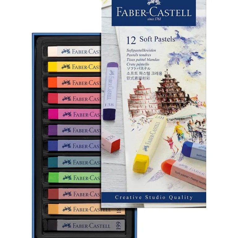 Pasteles blandos 12 colores Faber-Castell