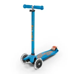 Patinete infantil Micro maxi Deluxe Led azul caribe