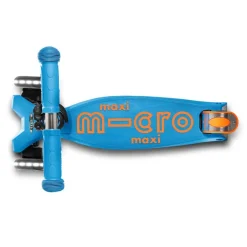 Patinete infantil Micro maxi Deluxe Led azul caribe