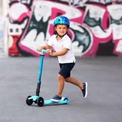 Patinete infantil Micro maxi Deluxe Led azul caribe