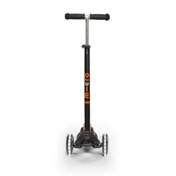 Patinete Maxi Micro Deluxe Led negro/naranja