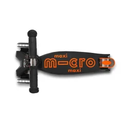 Patinete Maxi Micro Deluxe Led negro/naranja
