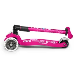 Patinete maxi Micro deluxe plegable Led rosa