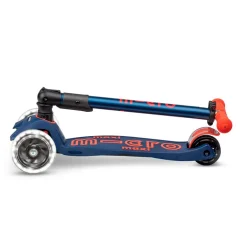 Patinete Maxi Micro Deluxe plegable Led azul y rojo