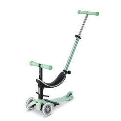 Patinete Micro Mini 4en1 Deluxe LED menta Mini2Grow