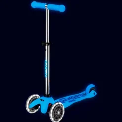 Patinete Mini Micro Deluxe Glow Led azul