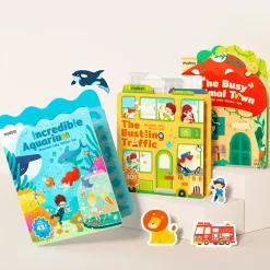 Pegatinas de gel removibles Animales con escenario