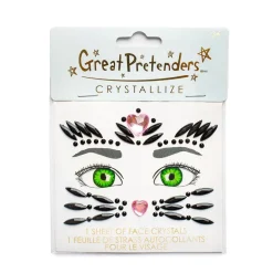 Pegatinas faciales crystals gato negro