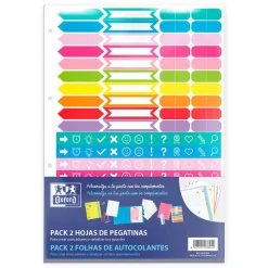 Pegatinas para carpeta de anillas set 2 hojas Oxford