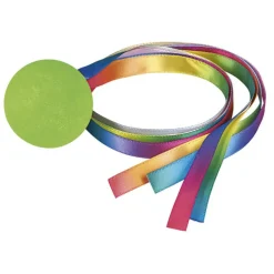 Pelota de goma con cintas