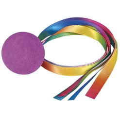Pelota de goma con cintas