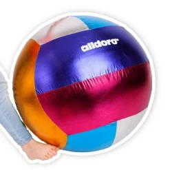 Pelota gigante hinchable metalizada 60cm.