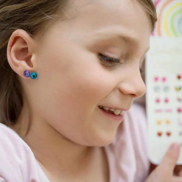 Pendientes adhesivos arco iris love - 30 pares