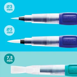 Pincel con depósito para agua 3 unidades