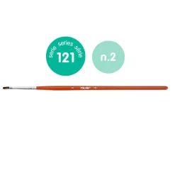 Pincel escolar plano serie 121 número 2
