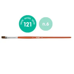 Pincel escolar plano serie 121 número 6
