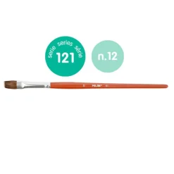 Pincel escolar plano serie 121 número 12