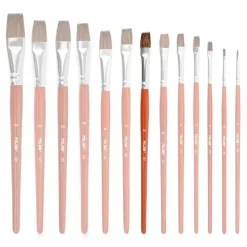 Pincel escolar plano serie 121 número 12