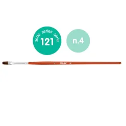 Pincel escolar plano serie 121 número 4