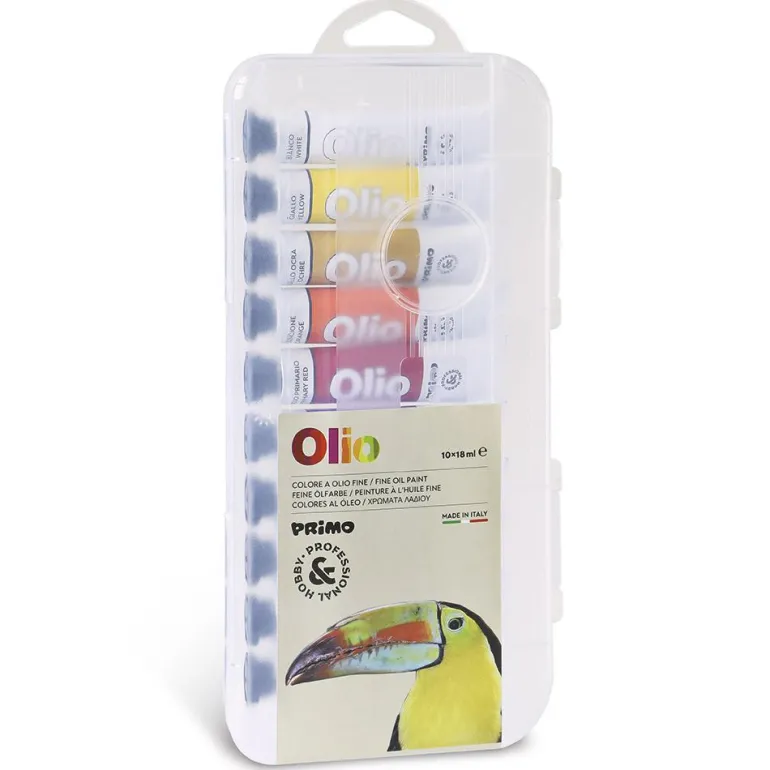 Pintura óleo 10 colores 18ml. Primo