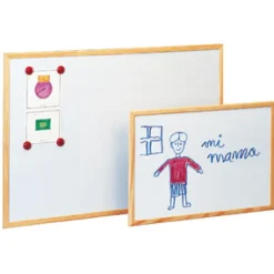 Pizarra metálica blanca 60x90cm.