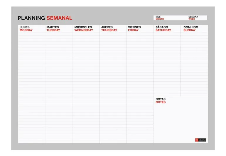 Planning sobremesa A4 Basic 56 hojas