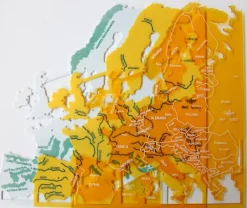 Plantilla de mapa de Europa 3 unidades