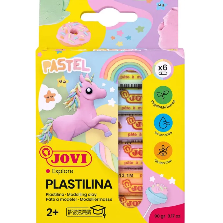 Plastilina Jovi pastel 6 barras