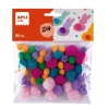 Pompones colores tamaño surtido 50 unidades
