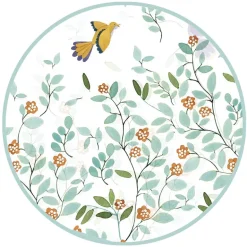 Poncho lluvia flores y pájaros