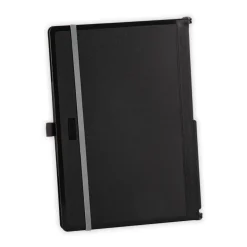 Portafolio A4 plegable con clip negro