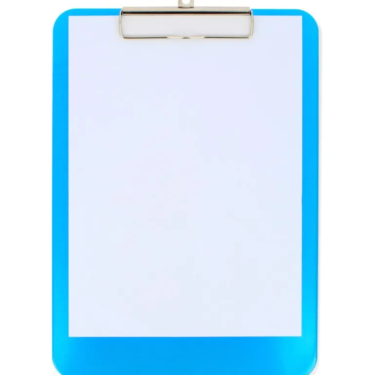 Portafolio azul con pinza