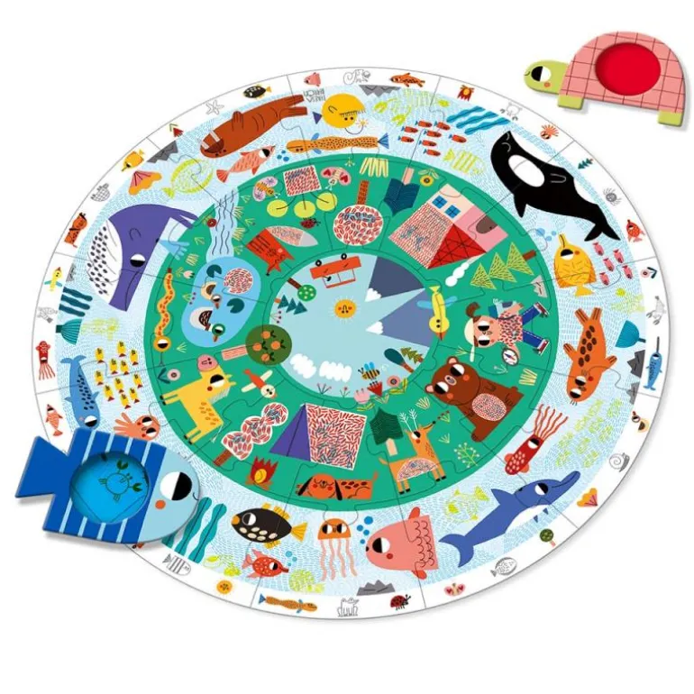 Puzzle XXL descubre animales 25 pzas circular